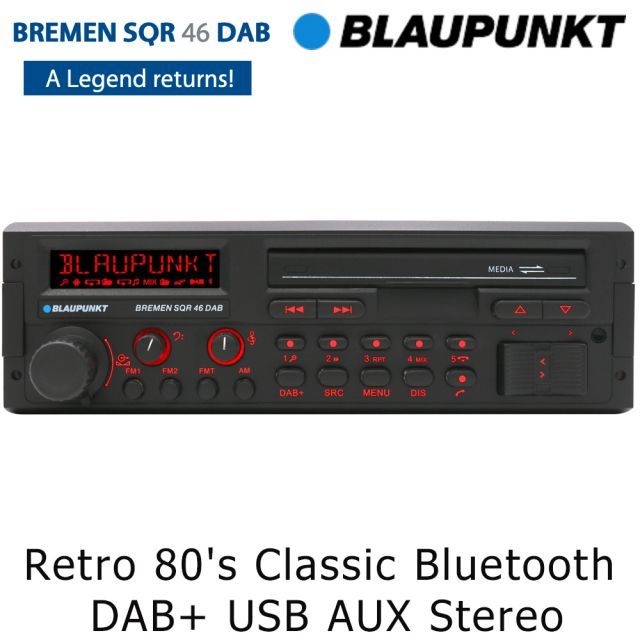 Blaupunkt Bremen SQR 46 DAB - Retro Classic Bluetooth DAB+ USB Stereo