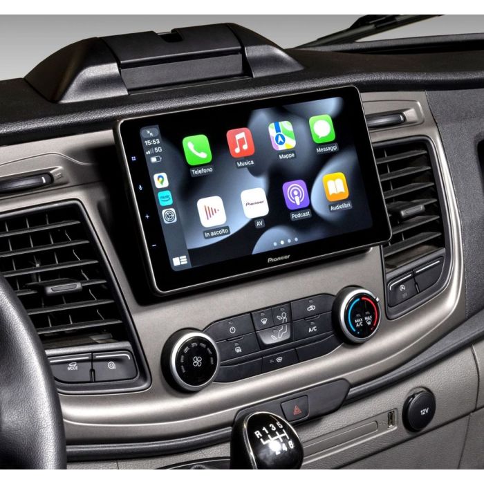 Pioneer Apple CarPlay Stereo Radio Dash install kit for Ford Transit  2015-2018 
